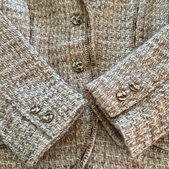 Coldwater Creek Stitched Boucle Wool Blend Jacket/Blazer Size 12P - Picture 6 of 12